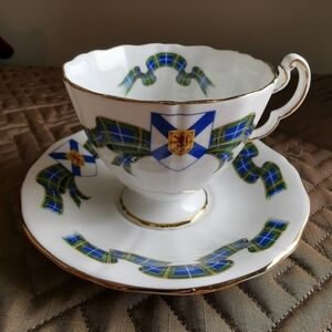 Tartan Tea cup/saucer bone china cup and saucer